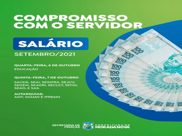 Pagamento do mês de Setembro